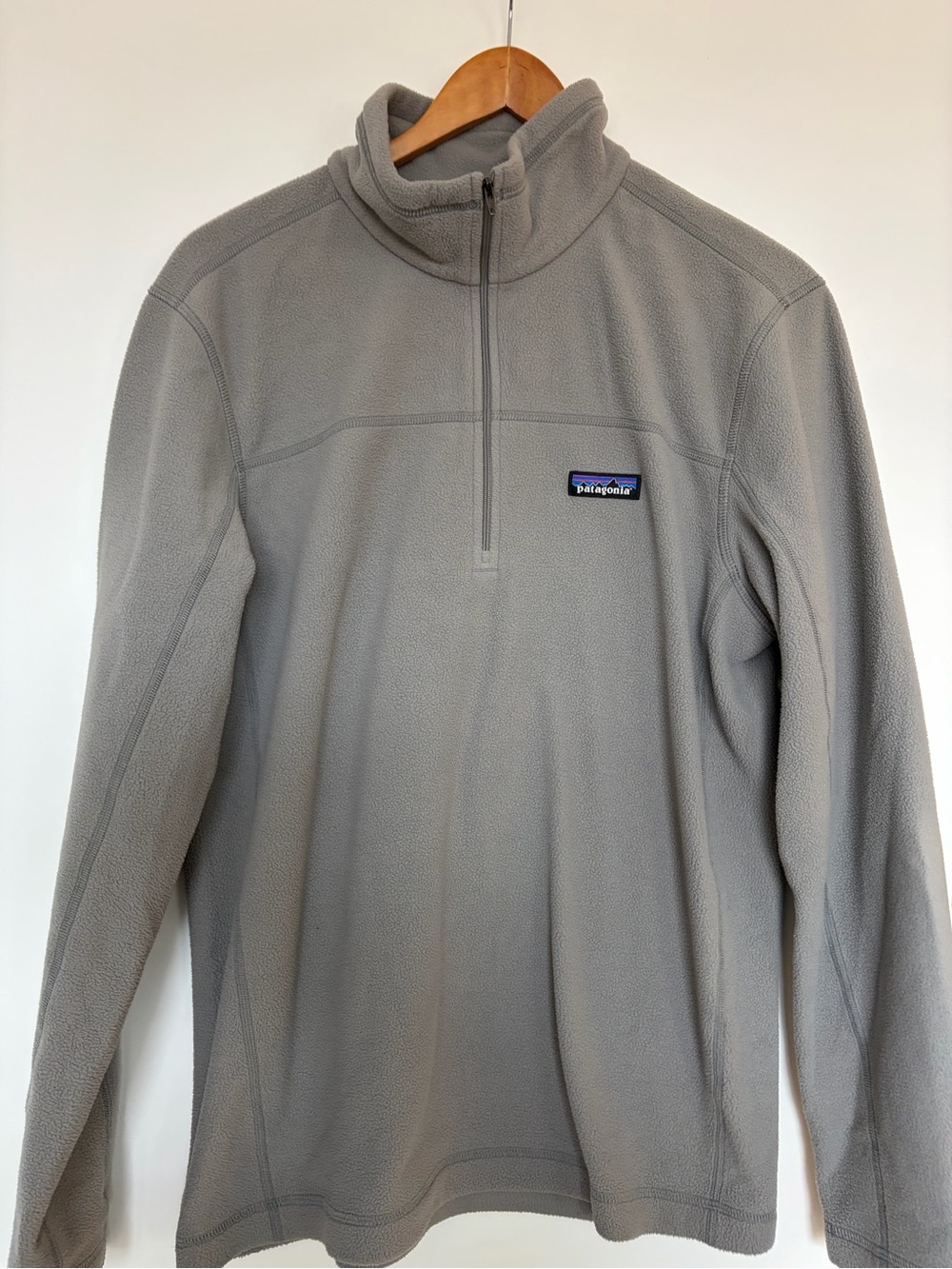 Patagonia Light Gray Half-Zip Fleece Pullover